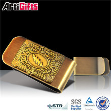 High Quality Metal Crafts mens customize currency money clip